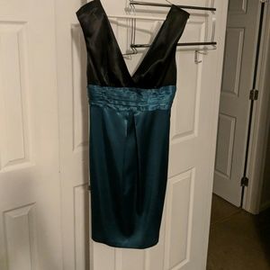 Max and Cleo Black and Emerald Cocktail dress